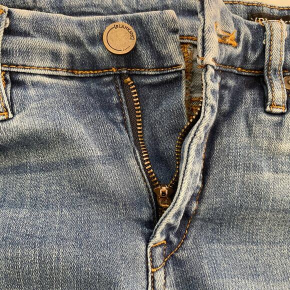 BlankNYC Frayed Hem Jeans Crop Skinny Raw Distressed Denim Size 26 06t-1699LT - Picture 8 of 13